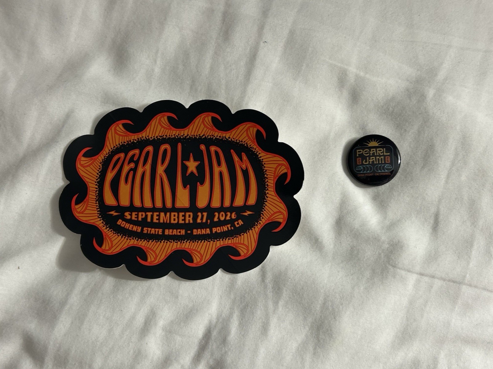 OFFICIAL Pearl Jam Ohana Fest 9/27/2026 Sticker and Pin Set OFFICIAL Pearl Jam Ohana Fest 9/27/2026 Sticker and Pin Set