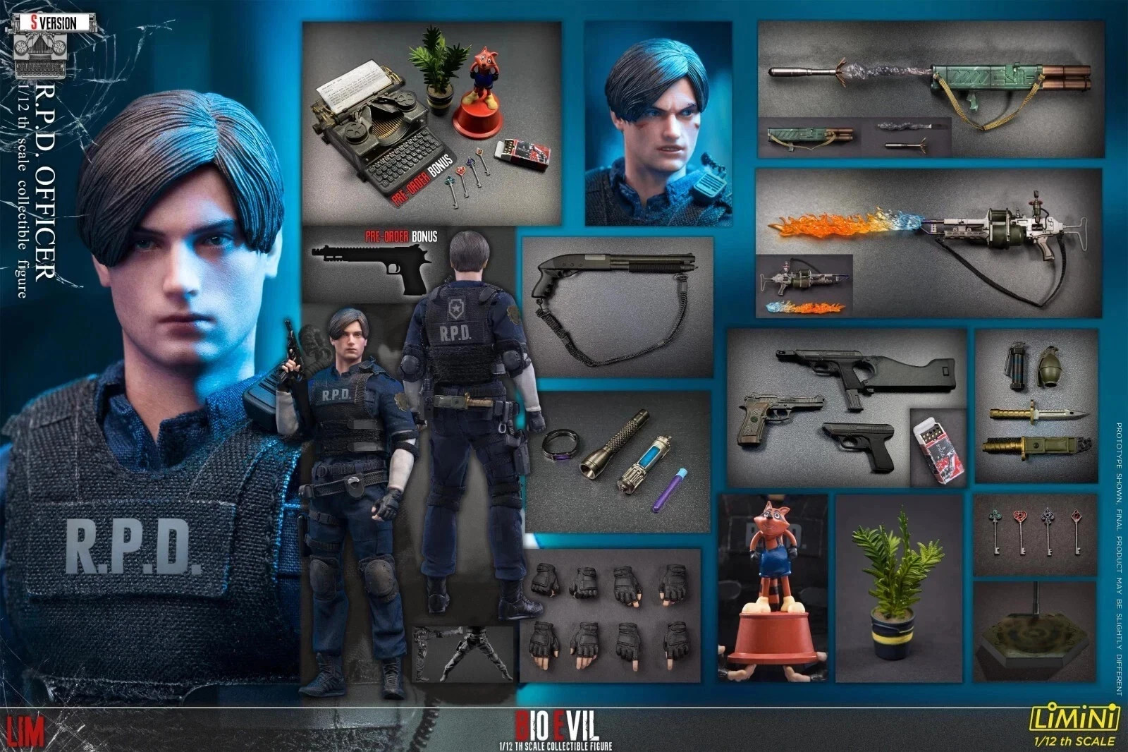 Limtoys 1/12 Zombie Killer RPD Officer Leon 6 Limtoys 1/12 Zombie Killer RPD Officer Leon 6