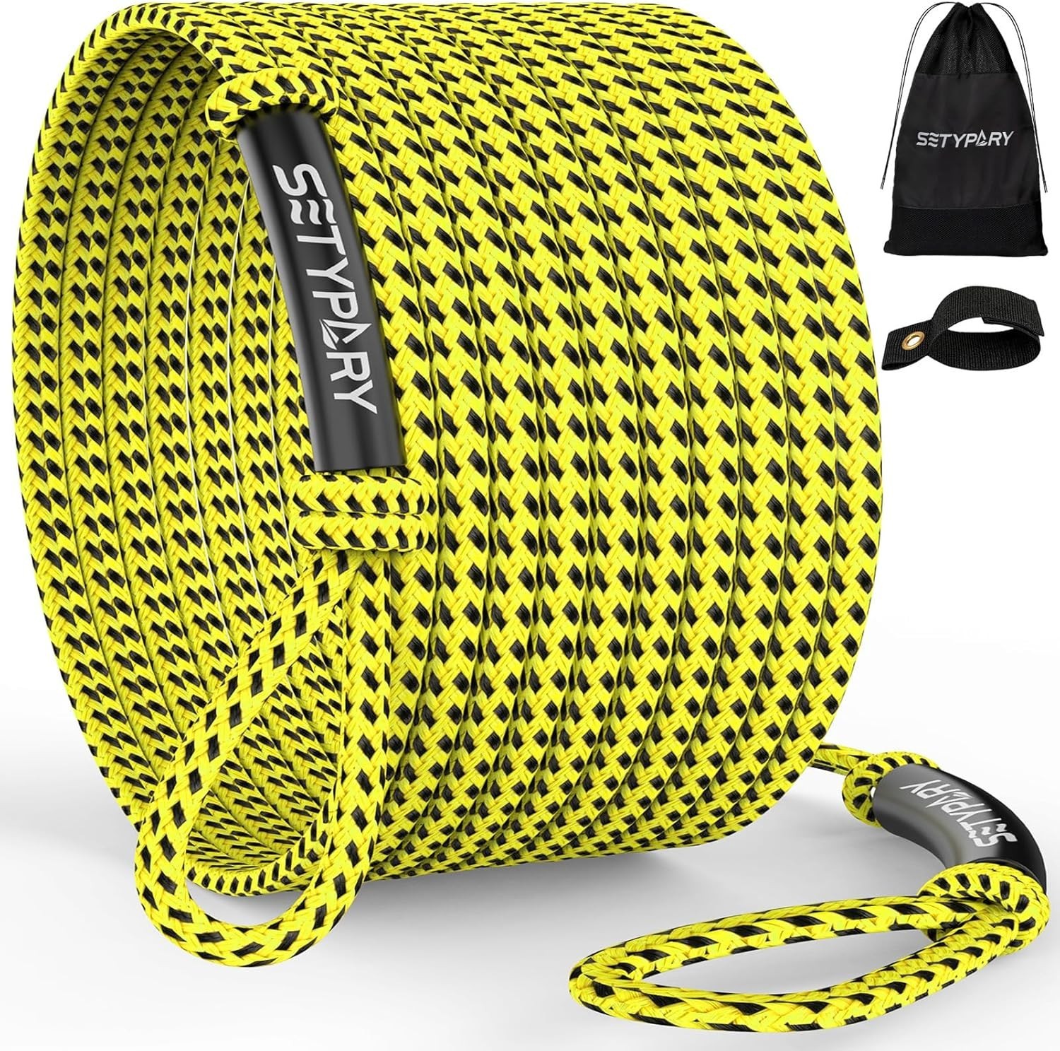 4K 60FT Boat Tow Rope for Tubing Fits 1-4 Person Towable Tubes Boating Heavy-...