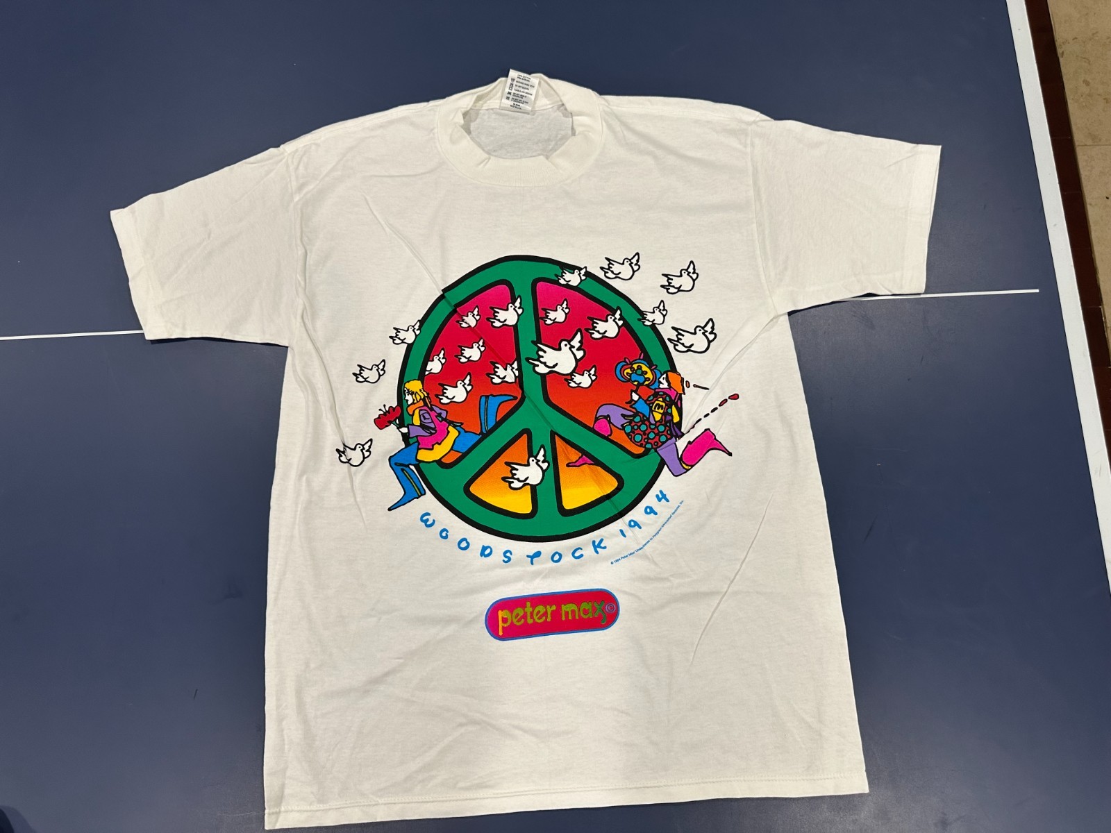 VINTAGE 1994 WOODSTOCK 94 MUSIC FESTIVAL T-SHIRT PETER MAX ARTWORK MENS LG NEW