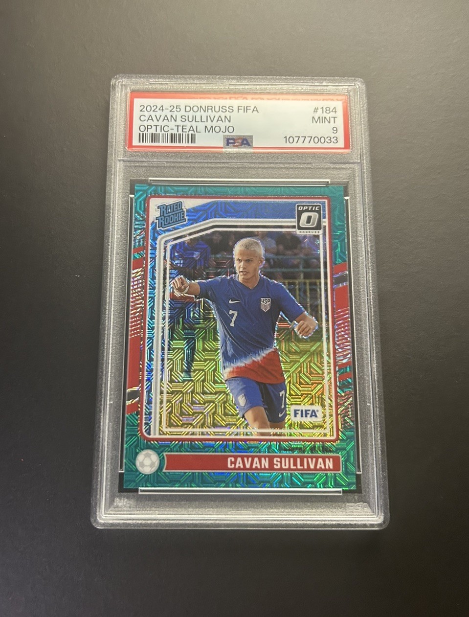Cavan Sullivan PSA 9 Optic Rated Rookie /49 2024-25 Donruss FIFA #184 Teal Mojo Cavan Sullivan PSA 9 Optic Rated Rookie /49 2024-25 Donruss FIFA #184 Teal Mojo
