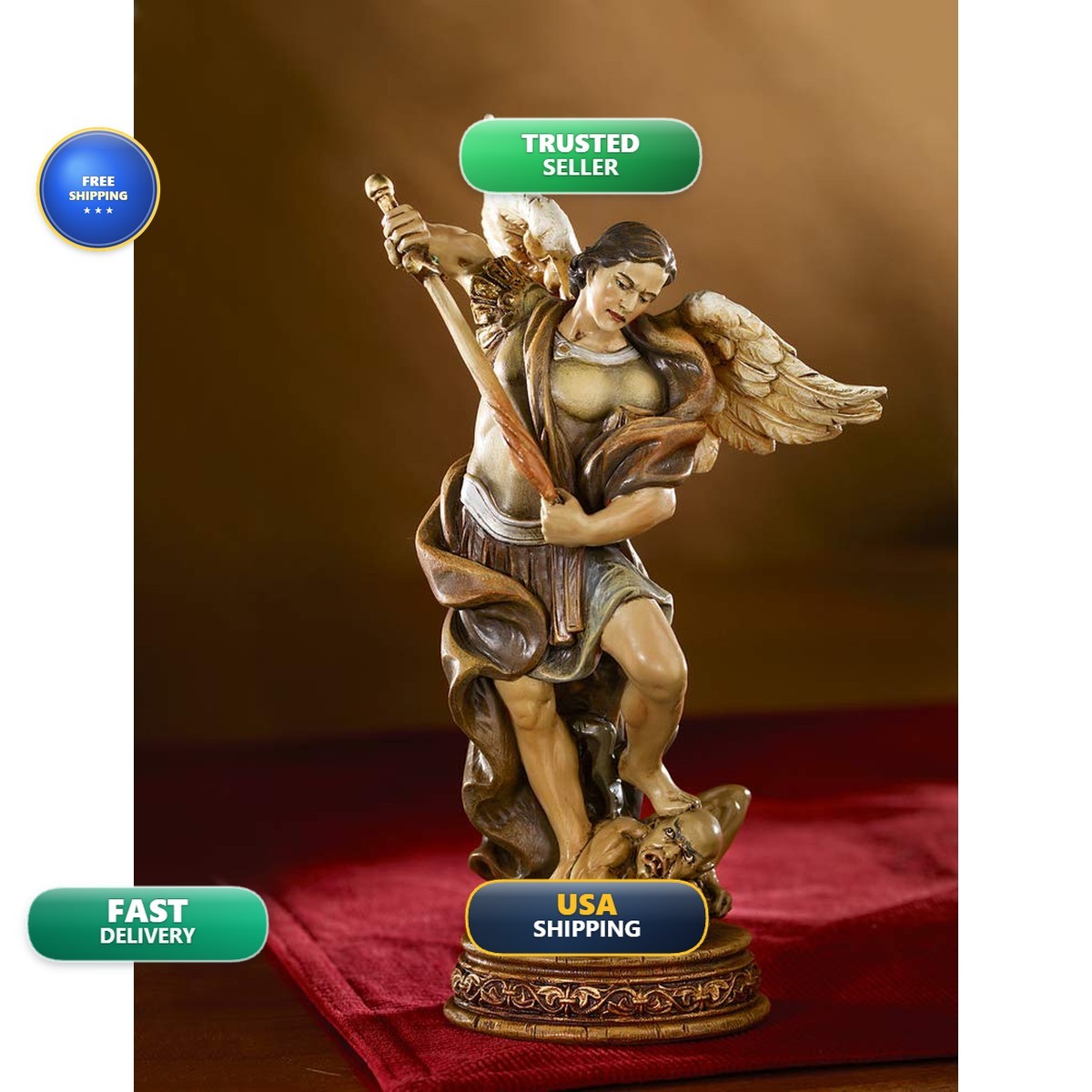 Avalon Gallery Bellavista Old World Masters Collection 6.5-Inch Saint Michael Avalon Gallery Bellavista Old World Masters Collection 6.5-Inch Saint Michael