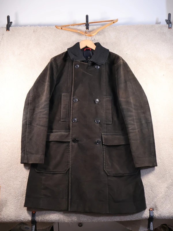Vintage Fay Italian Made Moleskin Pea Coat Jacket Black Large (P50) Vintage Fay Italian Made Moleskin Pea Coat Jacket Black Large (P50)
