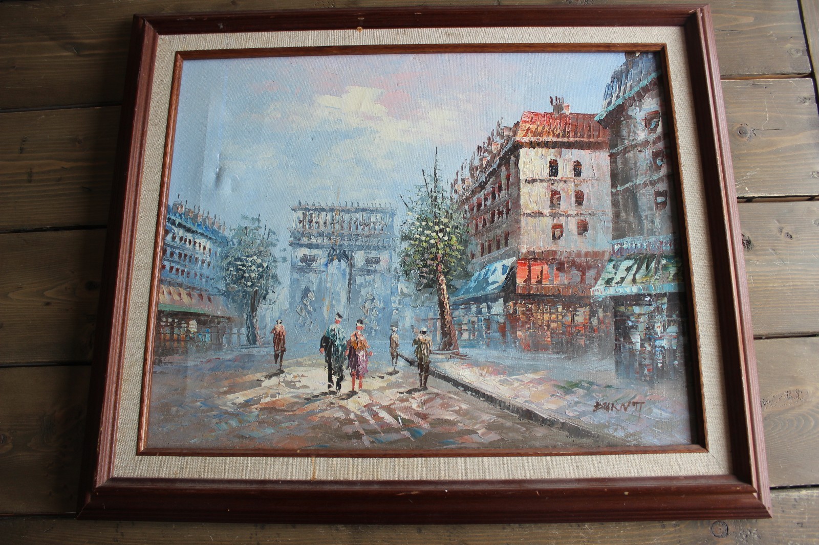 Vintage Rare Carolyn Burnett Painting Framed Vintage Rare Carolyn Burnett Painting Framed