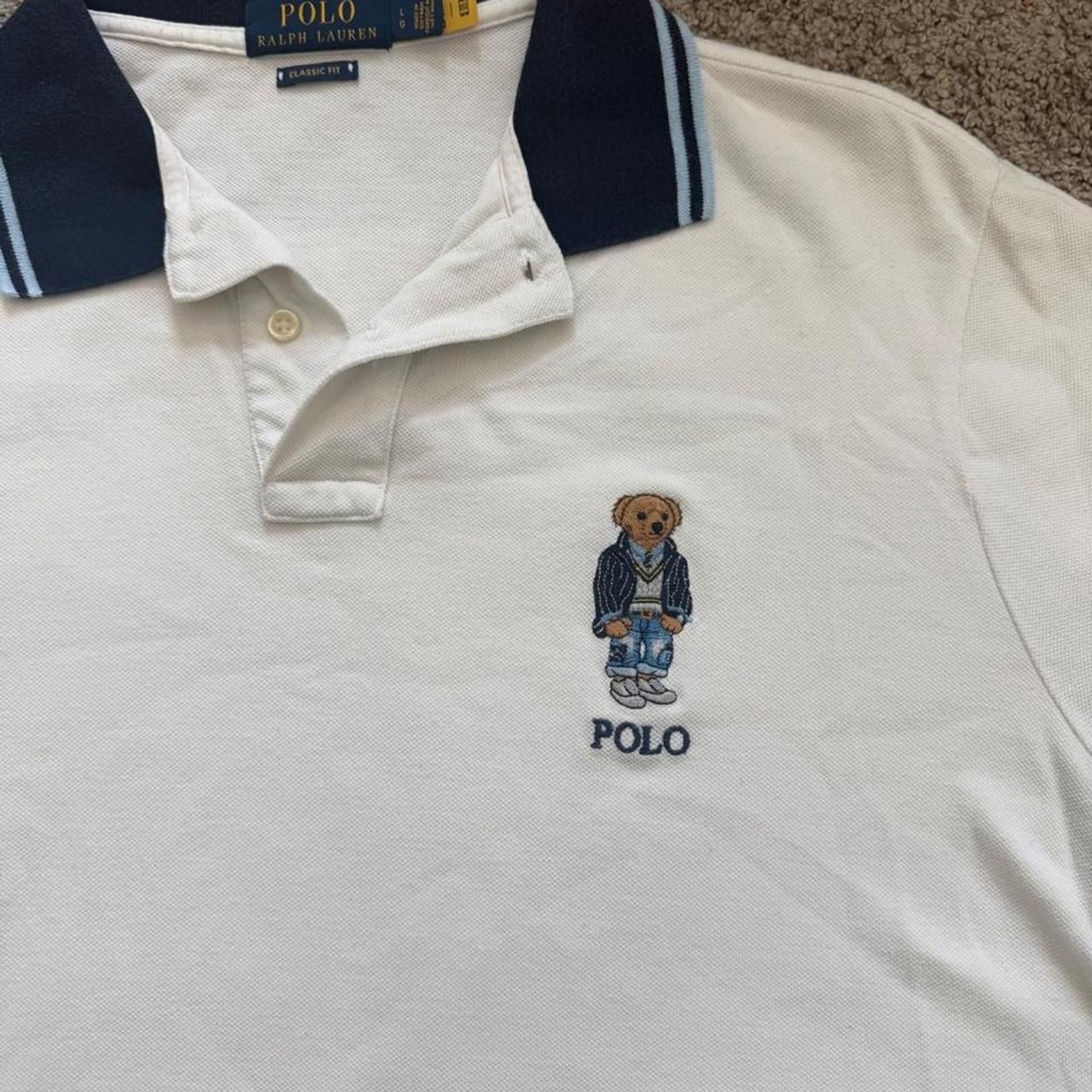 Polo-ralph-lauren Men\'s White Polo-shirts Polo-ralph-lauren Men\'s White Polo-shirts