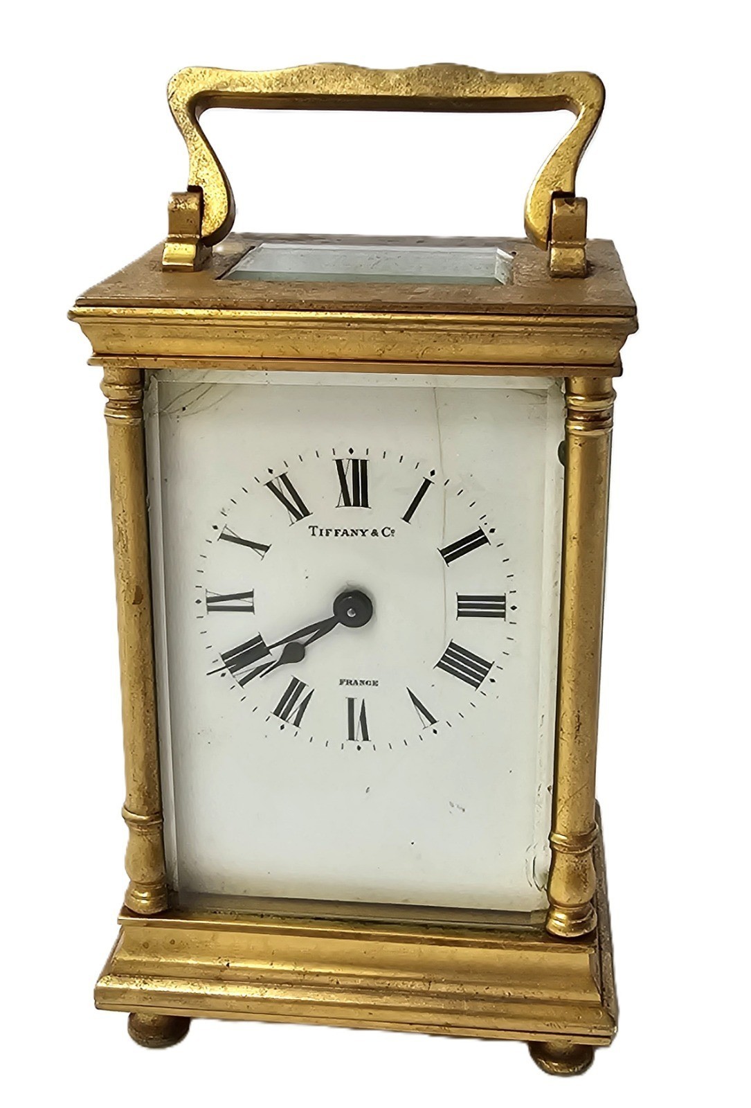 Antique Tiffany & Co France Carriage Clock French watch vintage wound old 1800s Antique Tiffany & Co France Carriage Clock French watch vintage wound old 1800s