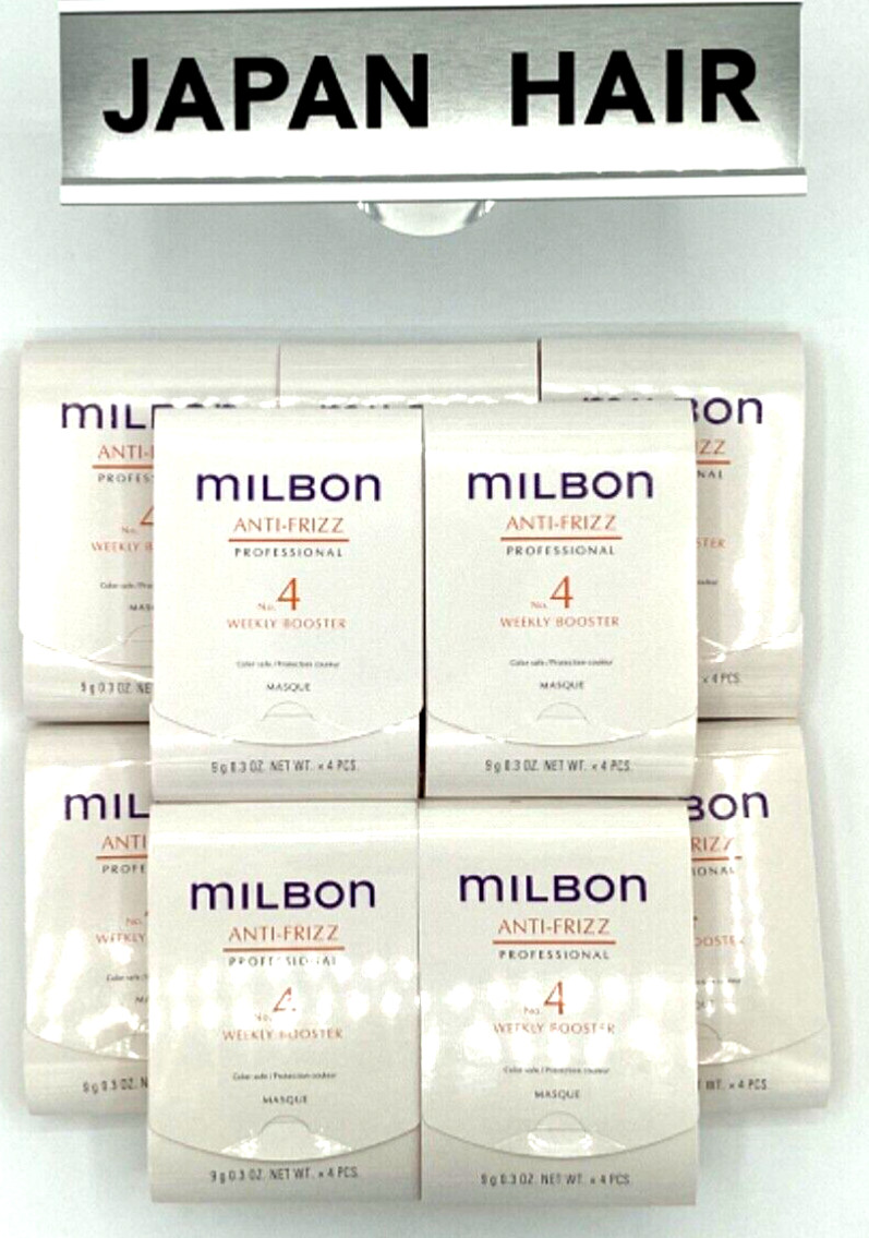 (set of 10)　milbon anti-frizz No.4 Treatment (9g×4pck)weekly booster
