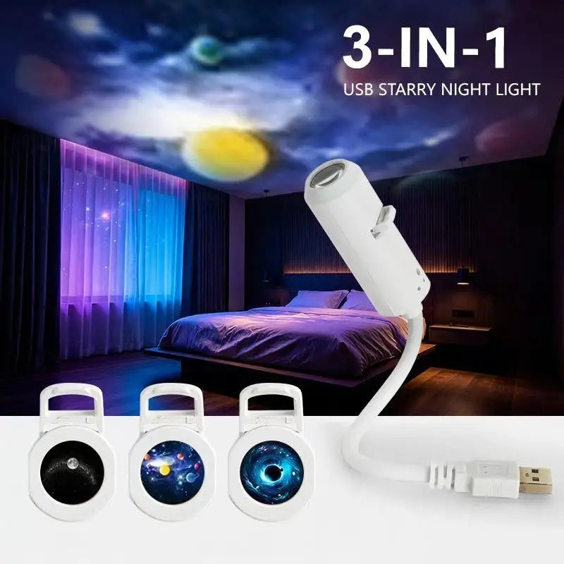 Plug and Play HD Star Projector Night Light, USB Galaxy Ocean Ceiling Projector Plug and Play HD Star Projector Night Light, USB Galaxy Ocean Ceiling Projector