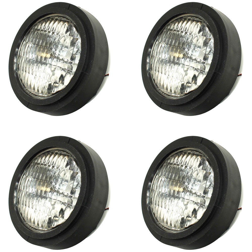 Qty 4: 12V Sealed Beam Headlight Fits Massey Ferguson Replaces 505281M91