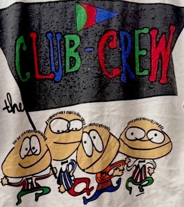 VINTAGE T-Shirt Tee (The Club Crew) Club Sportswear Zany Guys 90s / Y2K RARE VTG