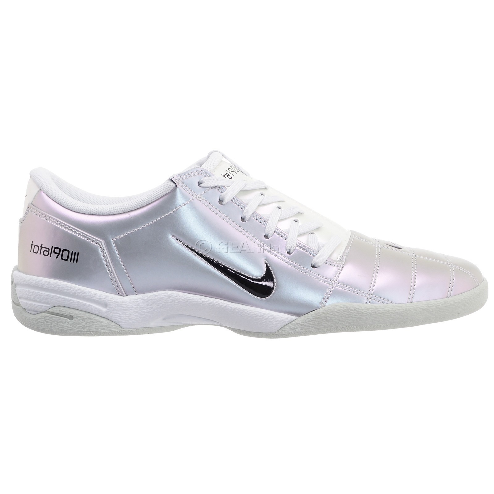 Nike Total 90 PRM Mens Indoor Soccer Shoes Sneaker, Iridescent Silver, Pick Size