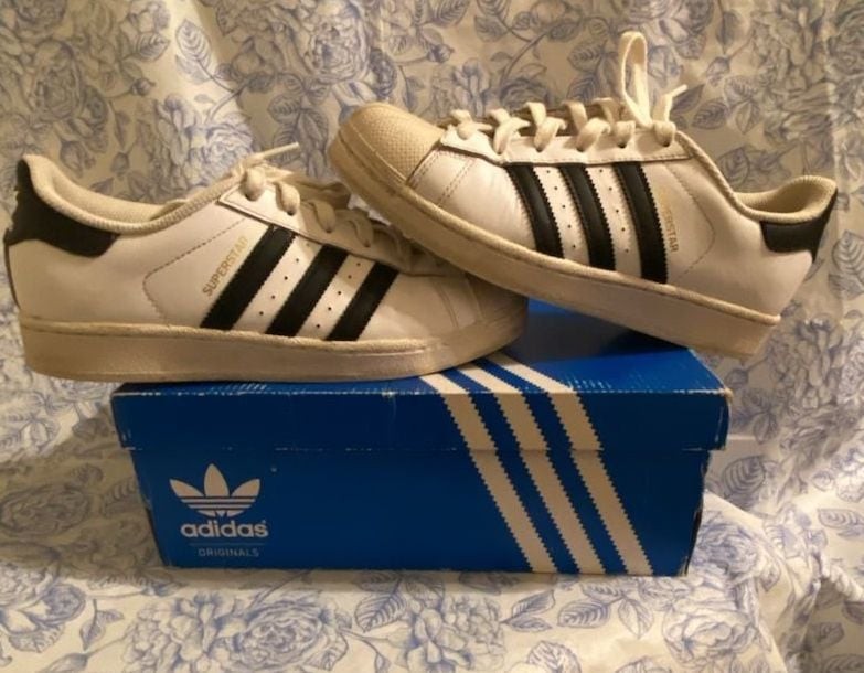 Adidas Originals Superstar White and Black Classic Shell Toe Sneakers