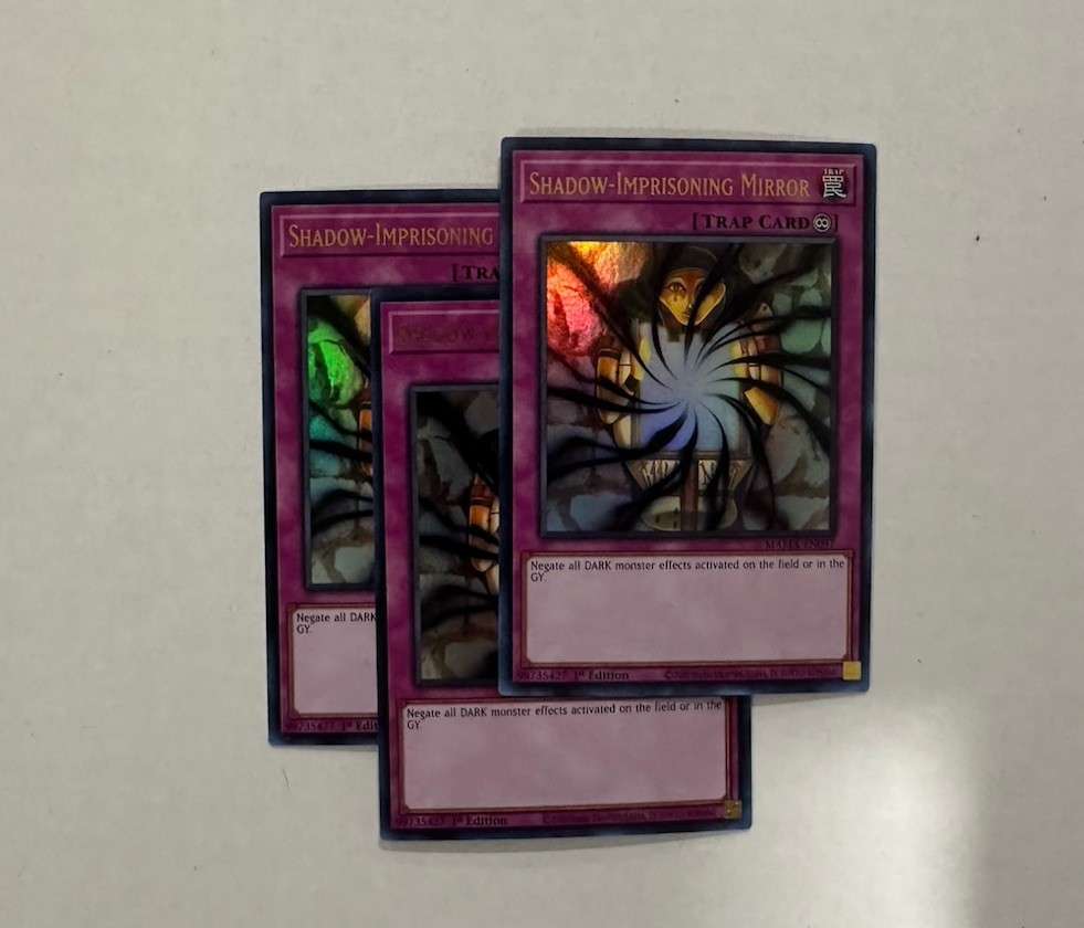 3x Yugioh Shadow-Imprisoning Mirror MAMA-EN097 - 1st Edition Ultra Rare - NM