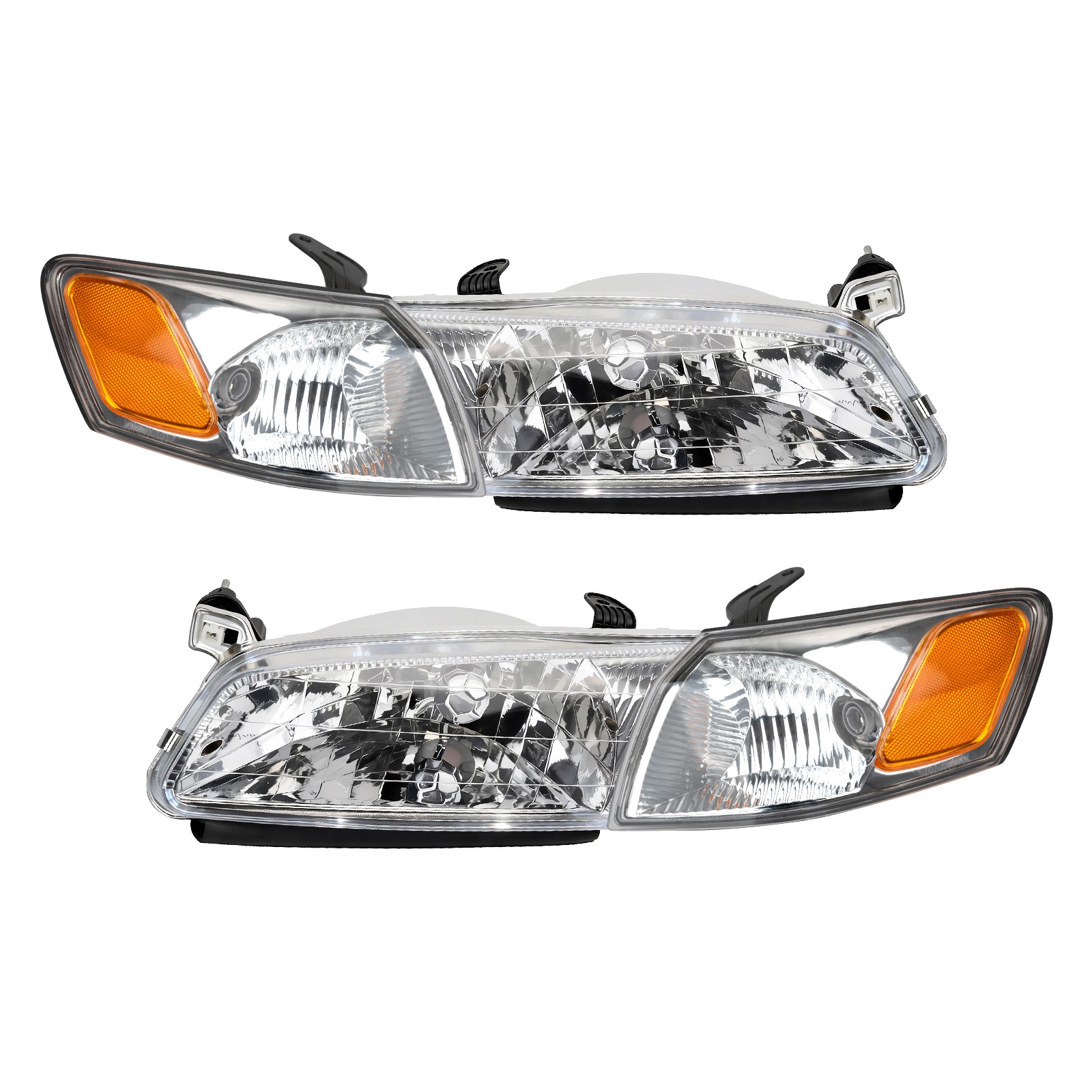 For 1997 1998 1999 Toyota Camry Headlights Headlamps w/ Corner Lights Left+Right For 1997 1998 1999 Toyota Camry Headlights Headlamps w/ Corner Lights Left+Right