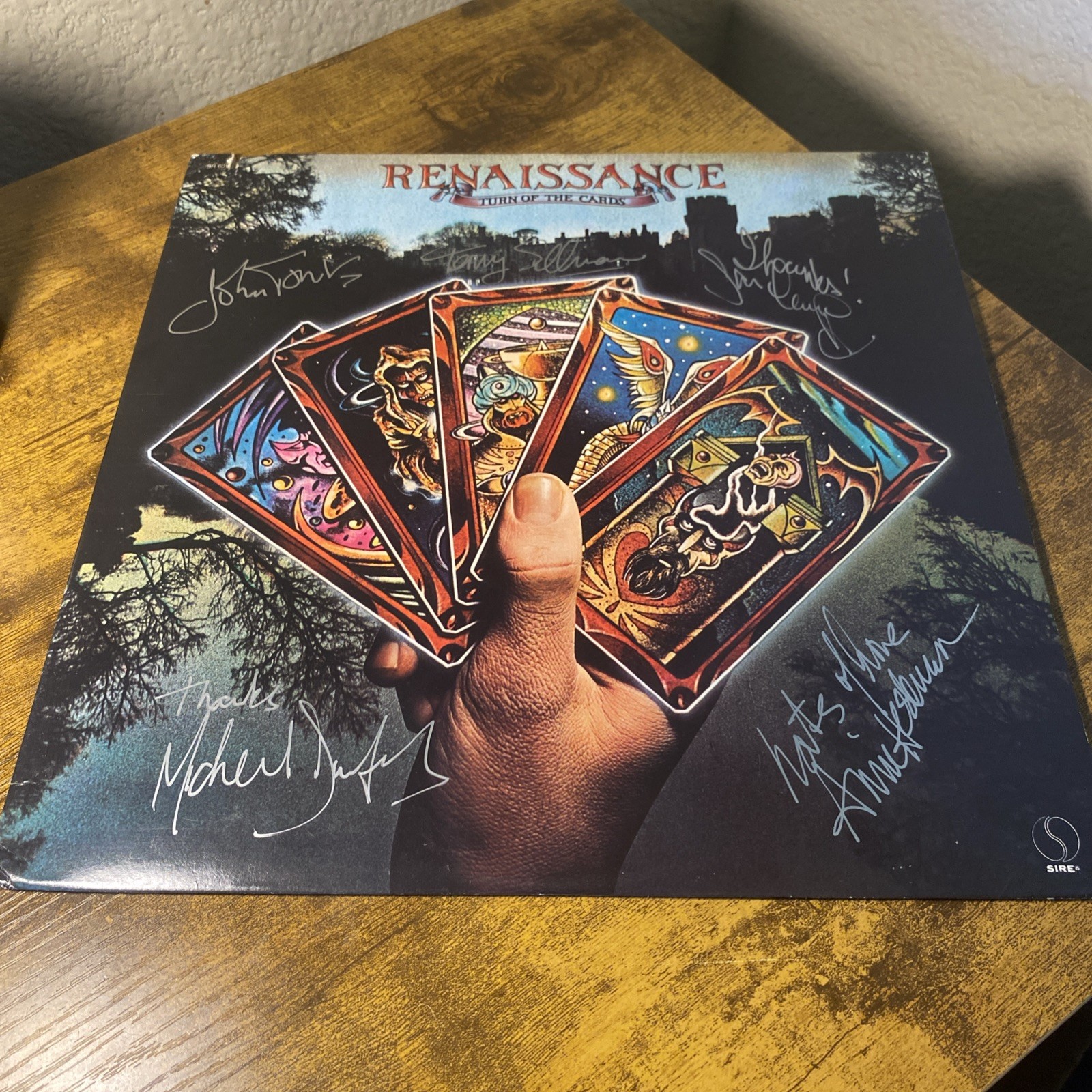 RENAISSANCE Turn of The Cards ROCK LP Sire SIGNED BY ALL MEMBERS RENAISSANCE Turn of The Cards ROCK LP Sire SIGNED BY ALL MEMBERS