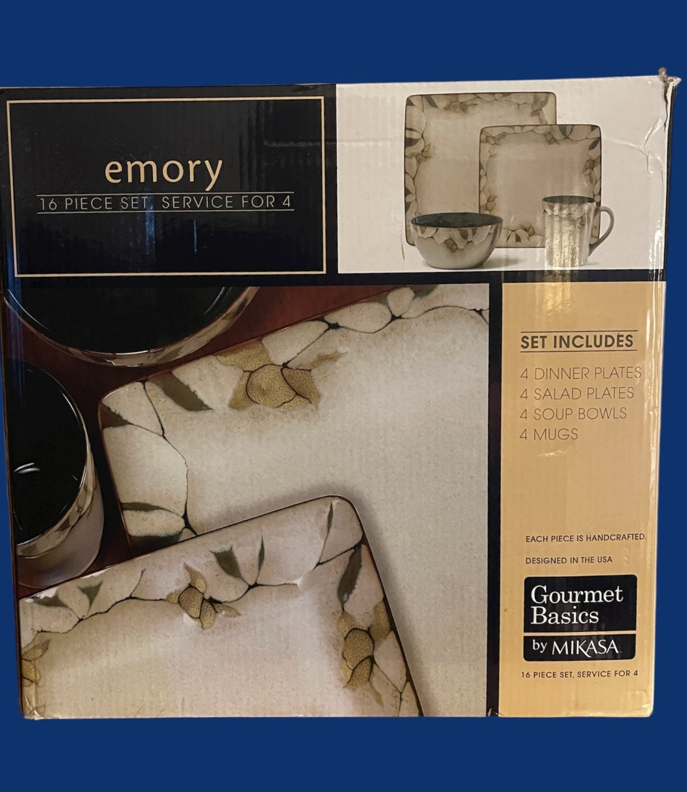 Mikasa Gourmet RARE EMORY Dinnerware Set  Place Settings Plates Bowls Mugs
