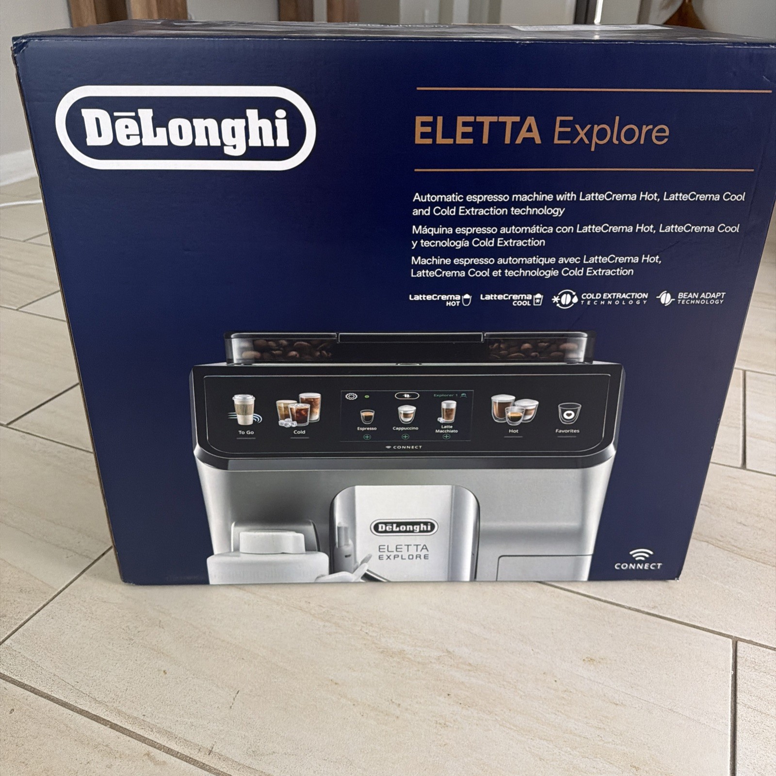 DeLonghi Eletta Explore ECAM45086S Cappuccino Latte Coffee Maker Cold Brew NEW