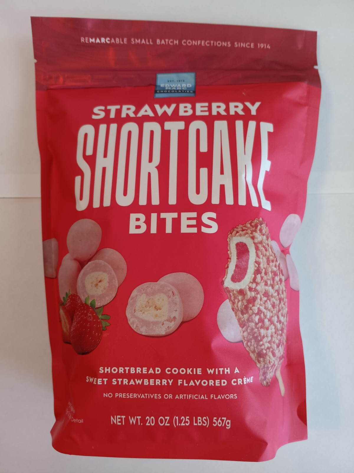 Edward Marc Chocolatier Strawberry Shortcake Bites, Shortbread Cookies, 20 Oz Edward Marc Chocolatier Strawberry Shortcake Bites, Shortbread Cookies, 20 Oz
