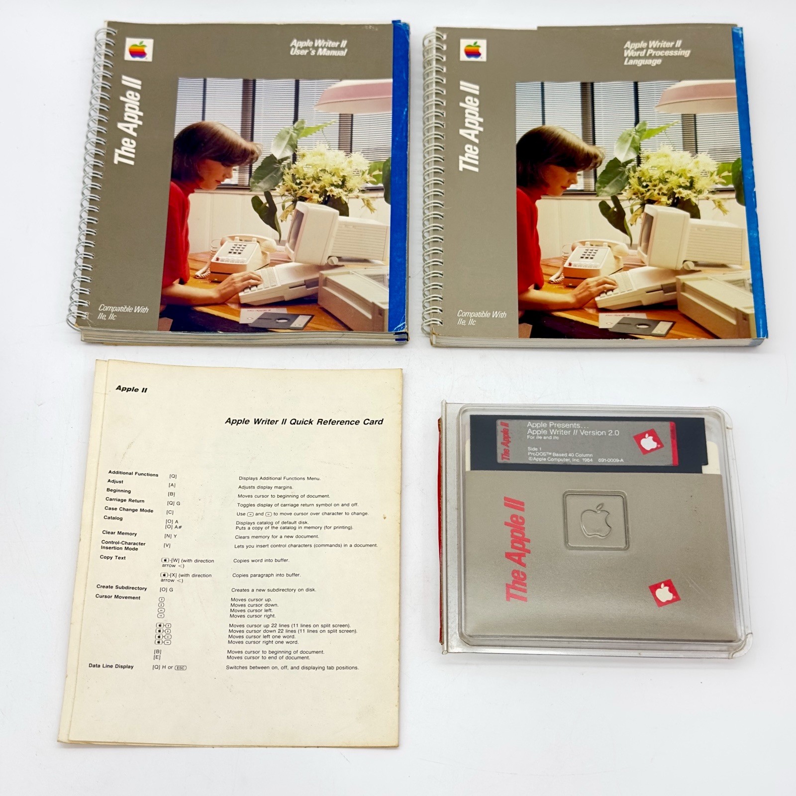 Apple IIc User Reference Manuals Books Volumes I & II Vintage 1984 GUC