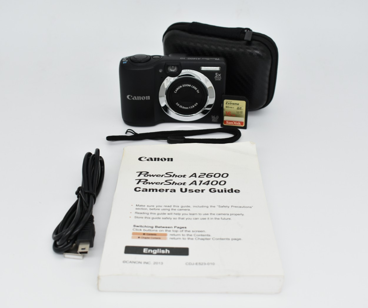 Canon PowerShot A1400 16MP Digital Camera Compact Point Shoot, Black - TESTED ✅