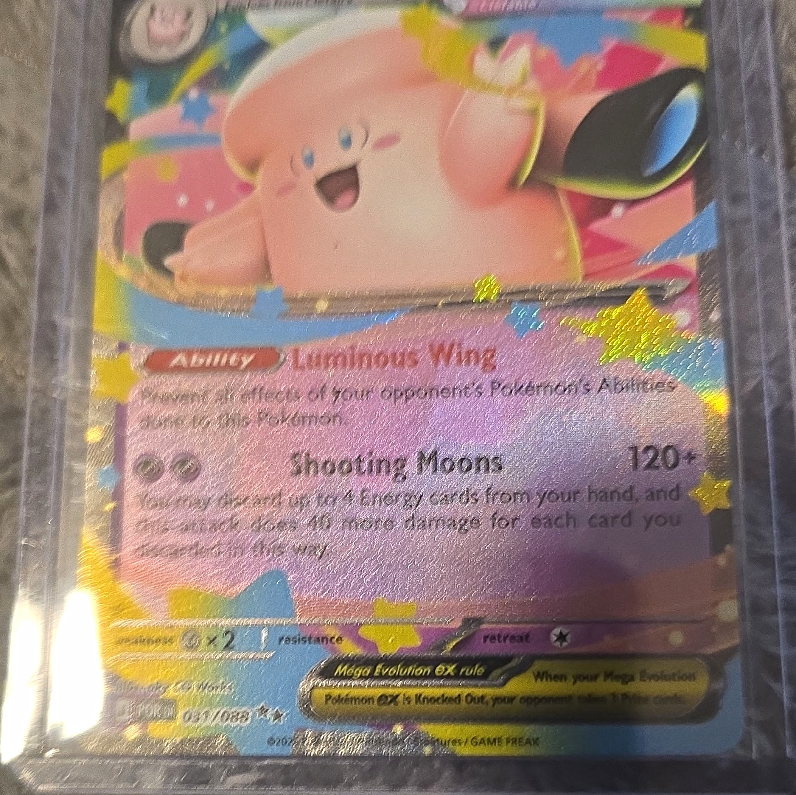 Pokemon TCG Mega Clefable EX 75/122 BREAKpoint Ultra Rare Full Art Holo EN