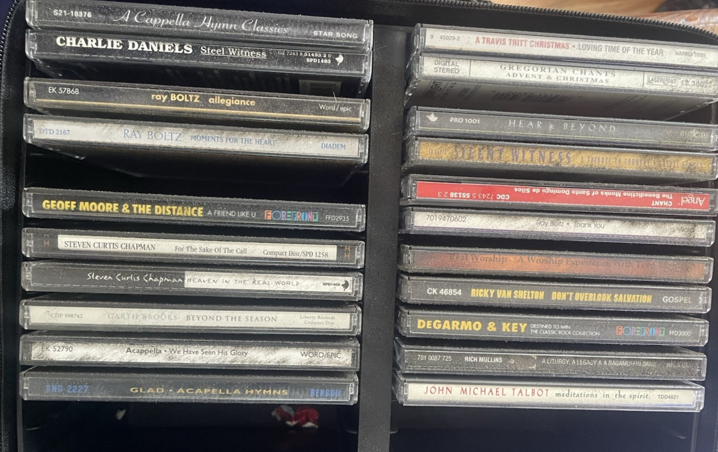 Vintage Mohawk CD Storage Case Lot 18 Country Gospel Christian Music Albums CDs