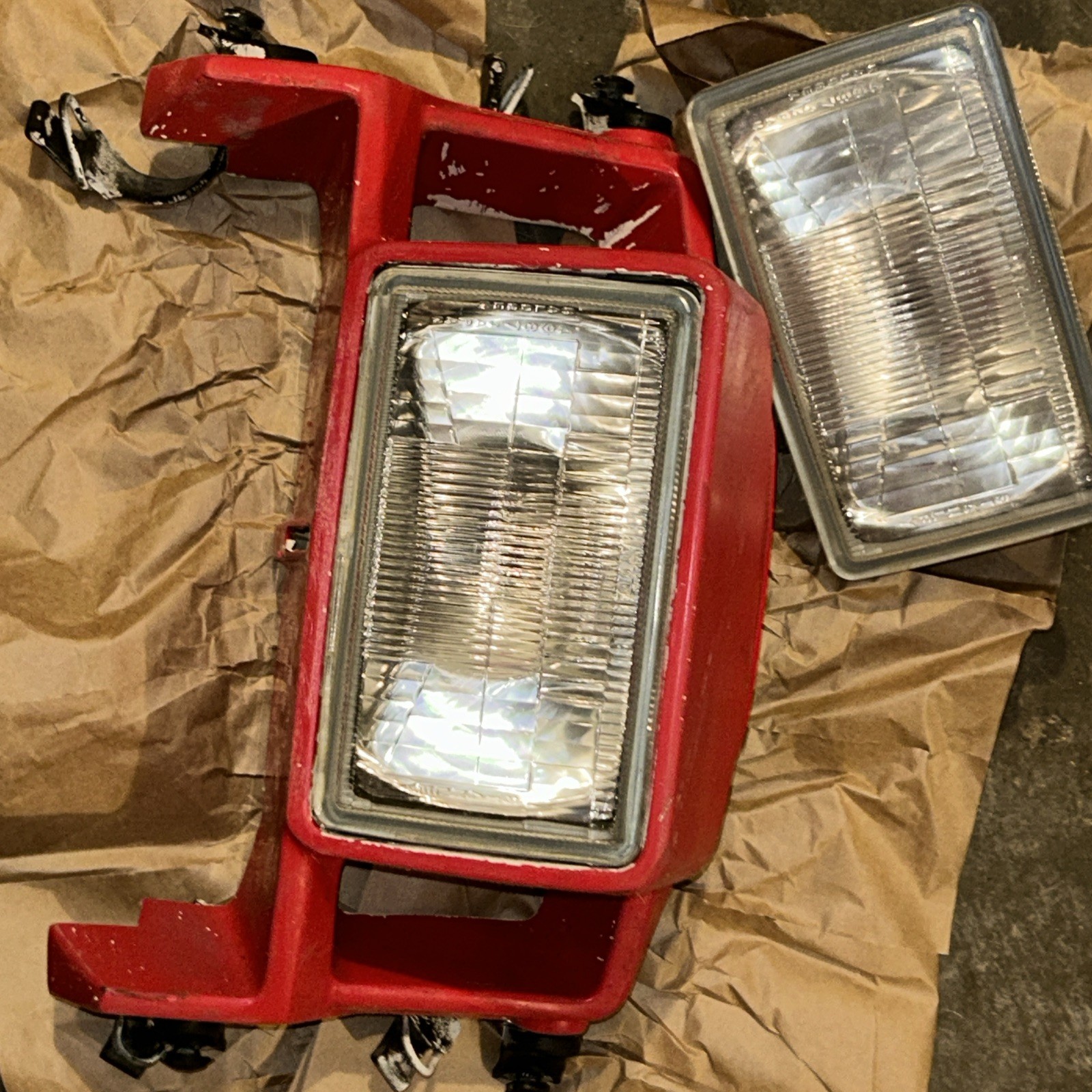 👀 86 87 Honda ATC200X Headlight OEM Housing Lens Mounts Straps Atc 200x