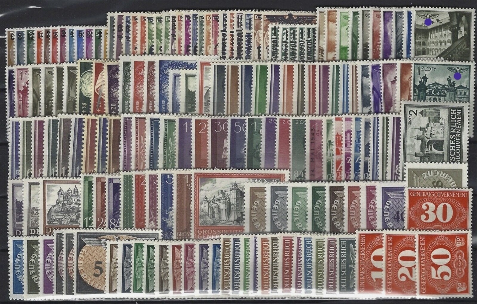 Stamp Germany Poland General Gov\'t Complete Set WWII MNH