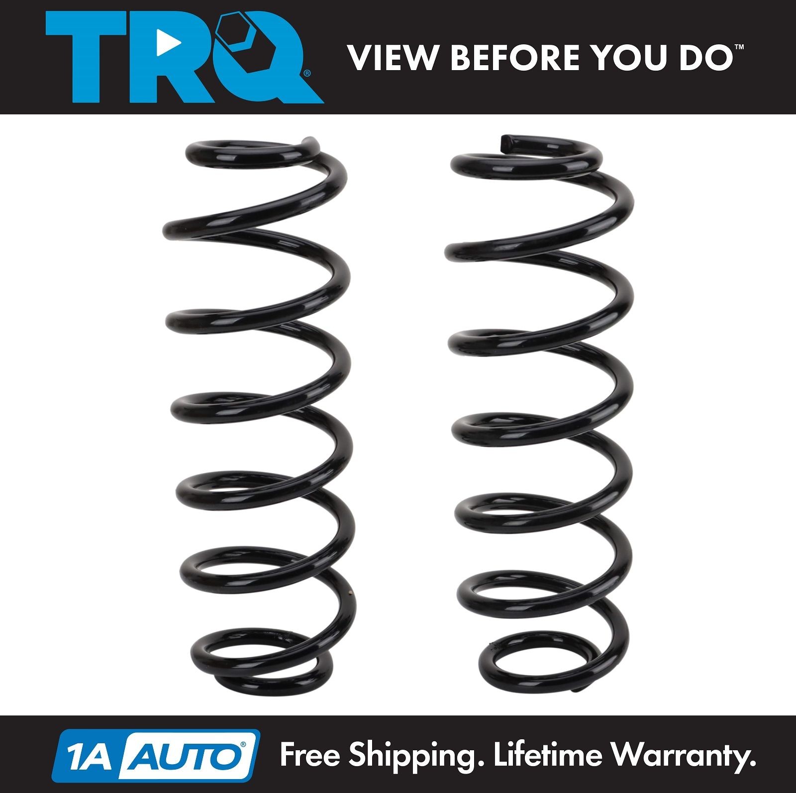 TRQ Rear Coil Spring Set Fits 2005-2015 Volkswagen