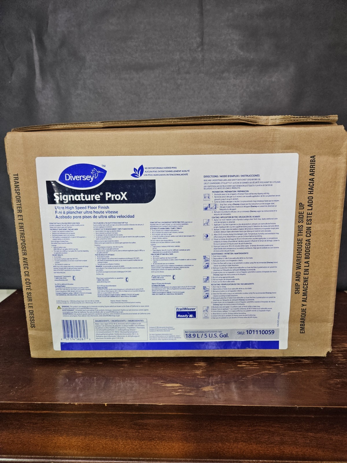 Diversey Signature ProX UHS Floor Finish 5 Gallon 20% Solids 101110059 Diversey Signature ProX UHS Floor Finish 5 Gallon 20% Solids 101110059