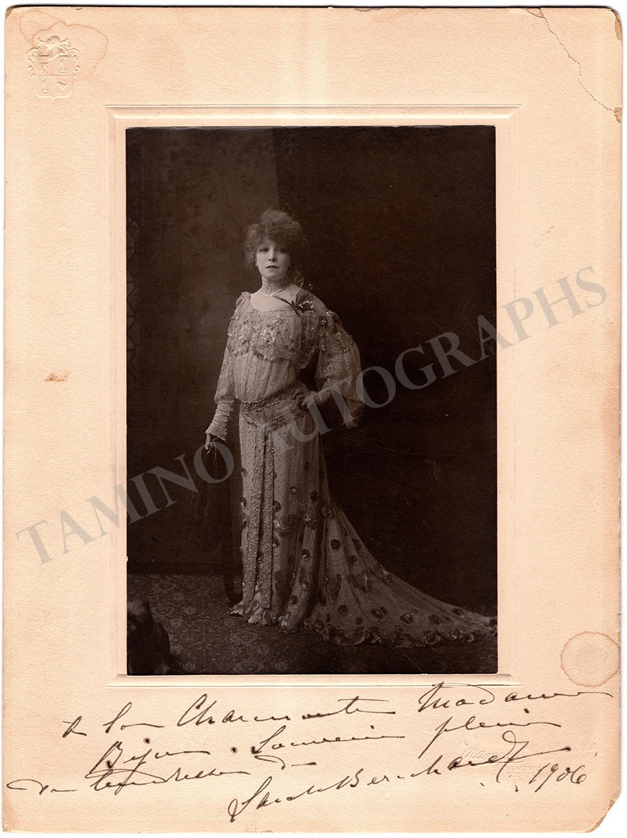 Bernhardt, Sarah - Signed Photograph 1906
