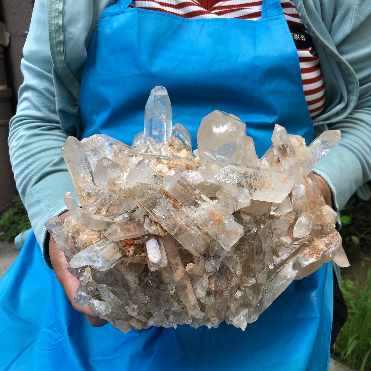 11.11LB Natural Clear Quartz Cluster Crystal Cluster Mineral Specimen 6597