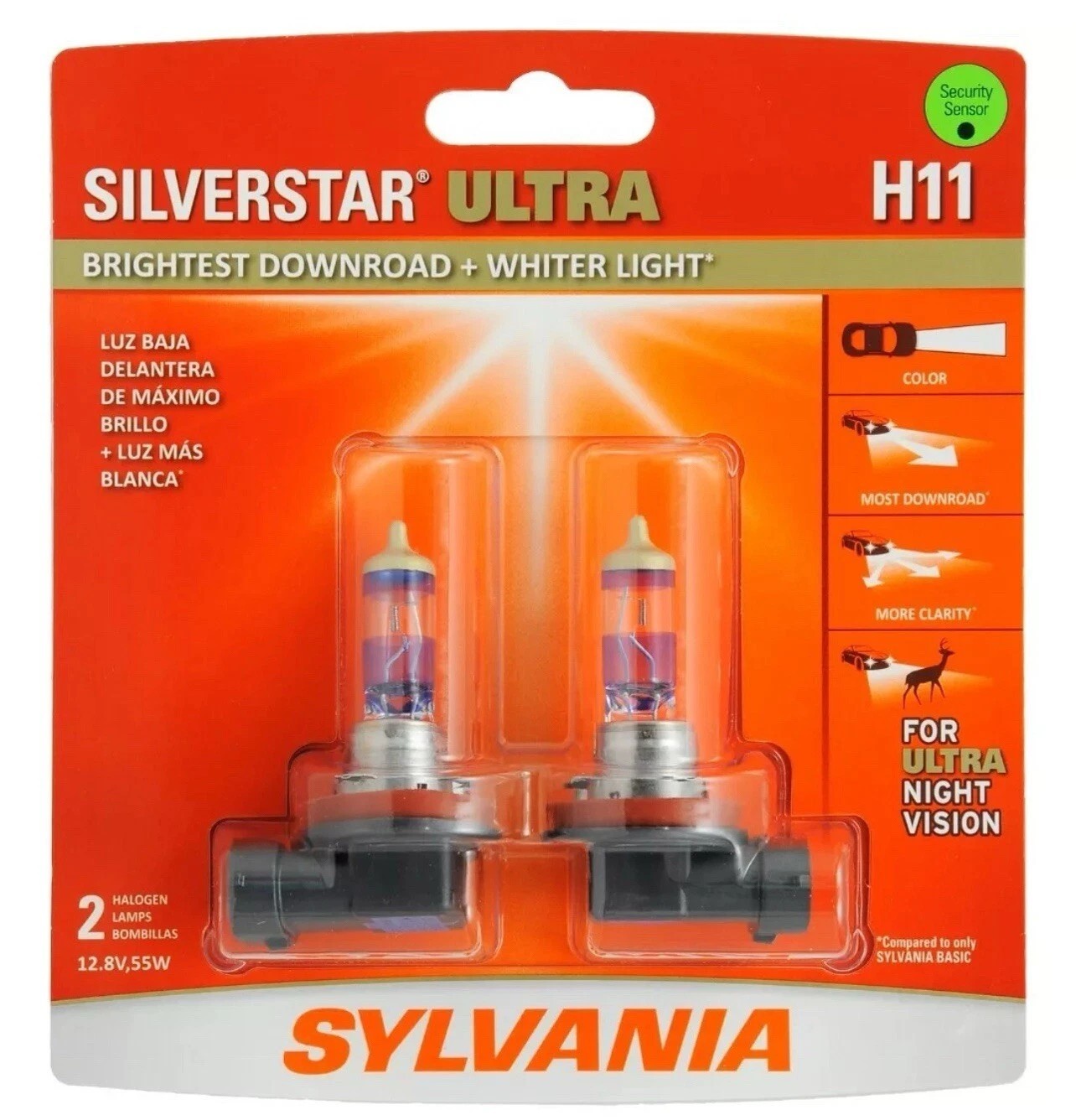 SYLVANIA SilverStar Ultra High Performance 2 Piece Halogen Headlight Bulb SYLVANIA SilverStar Ultra High Performance 2 Piece Halogen Headlight Bulb