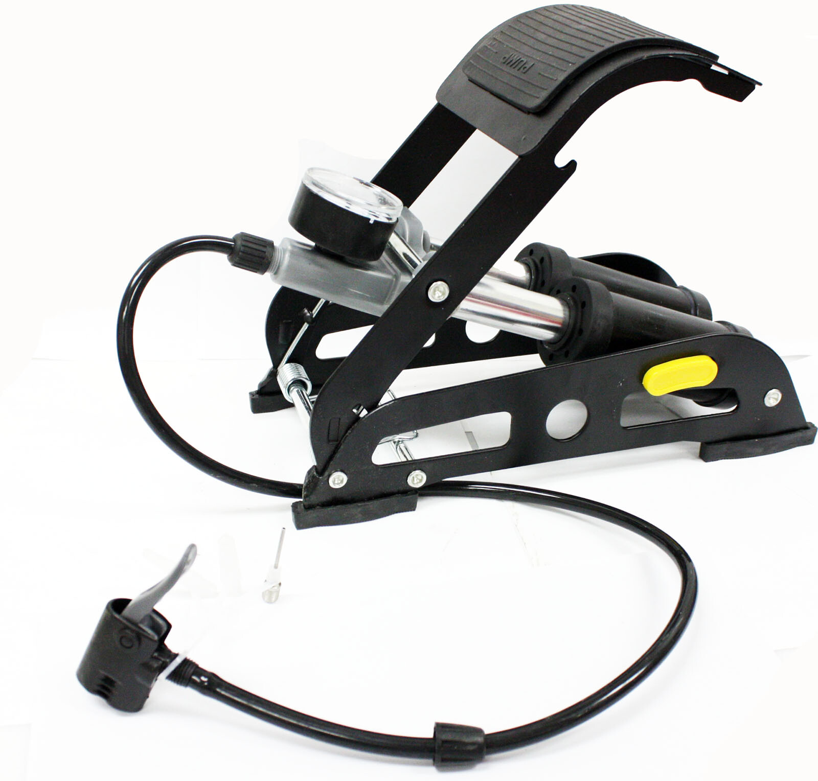 Double Barrel Foot Pump Quick Inflation Dual-Cylinder Inflatable Pump 150PSI