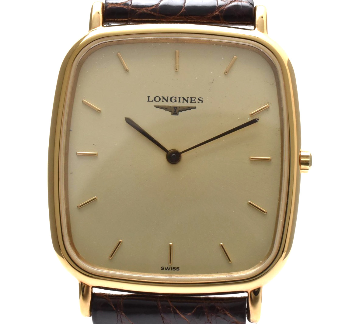 [N MINT] LONGINES Les Grandes Classiques L4.641.2 Gold Dial Quartz Men\'s Watch