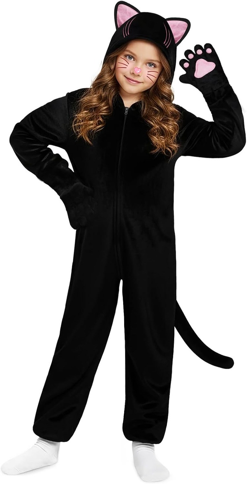 Halloween Cat Costume for Girls - Animal Costume Dress up Gifts for Kids