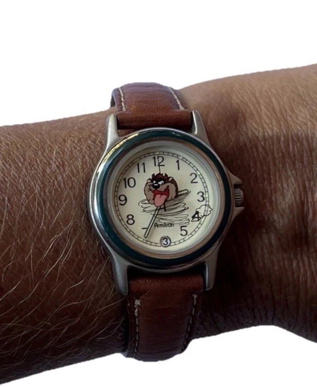 1994 Warner Bros Armitron Taz Tasmanian Devil Quartz Watch w/ Date Japan Mov’t