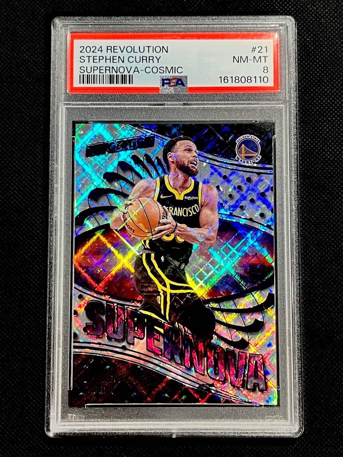 2024 Revolution Stephen Curry /99 Supernova Cosmic SSP PSA 8