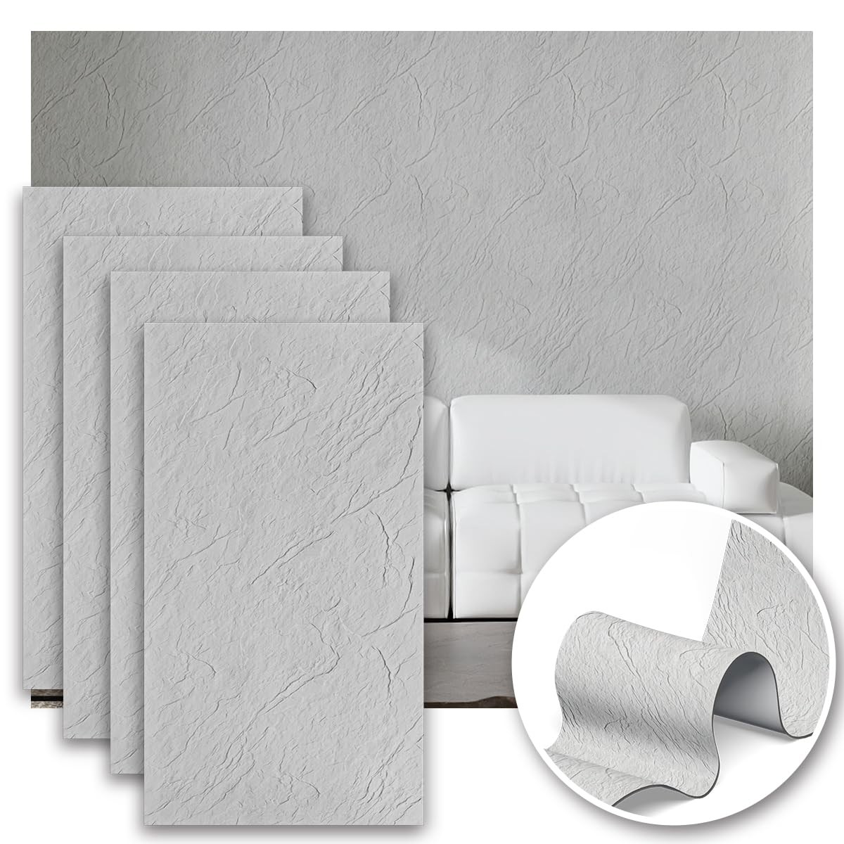 3D Wall Panels Faux Stone Panel for 47.2\