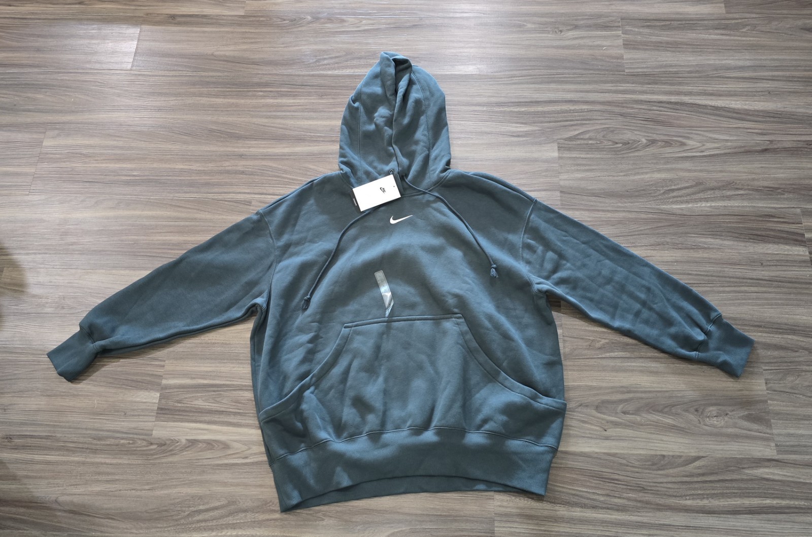 Nike Phoenix Fleece Oversized Womens Pullover Hoodie Size L Seaweed DQ5860-391 