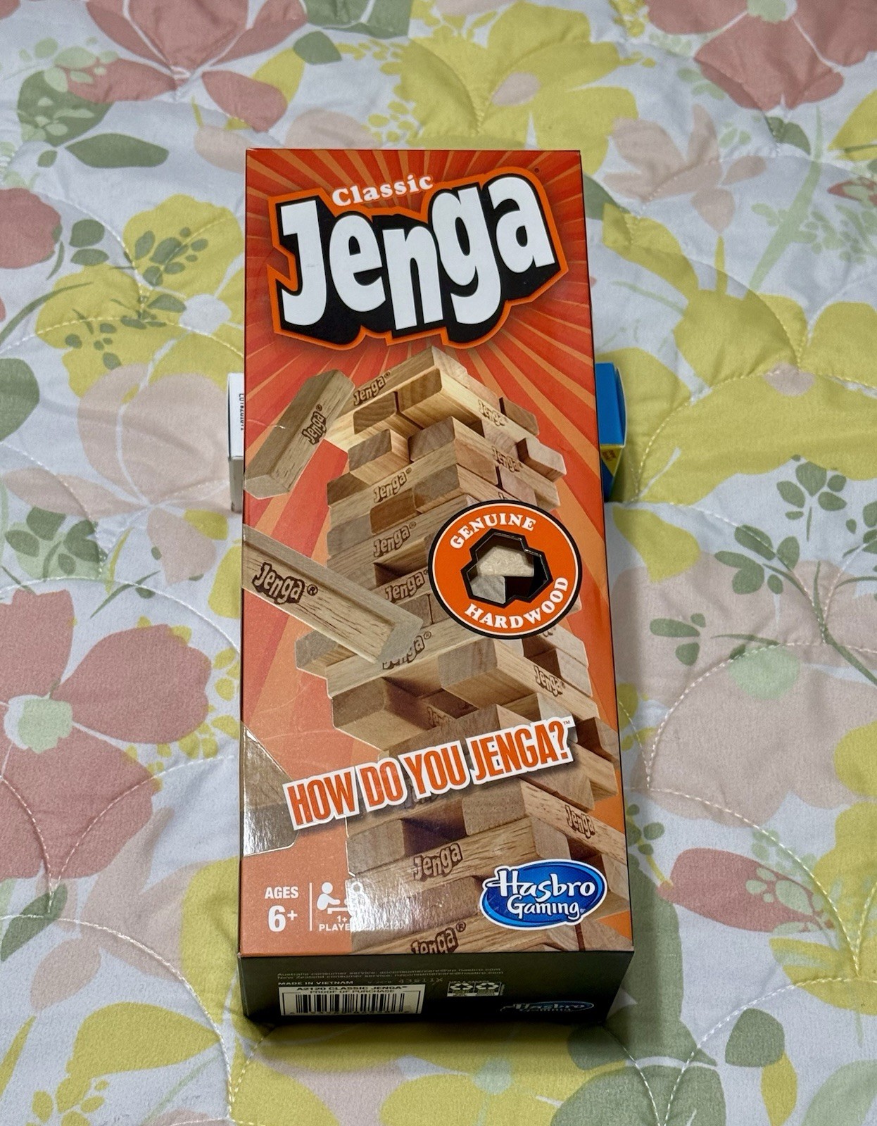 Hasbro Classic Jenga Game 54 Genuine Hardwood Blocks Complete Used Once