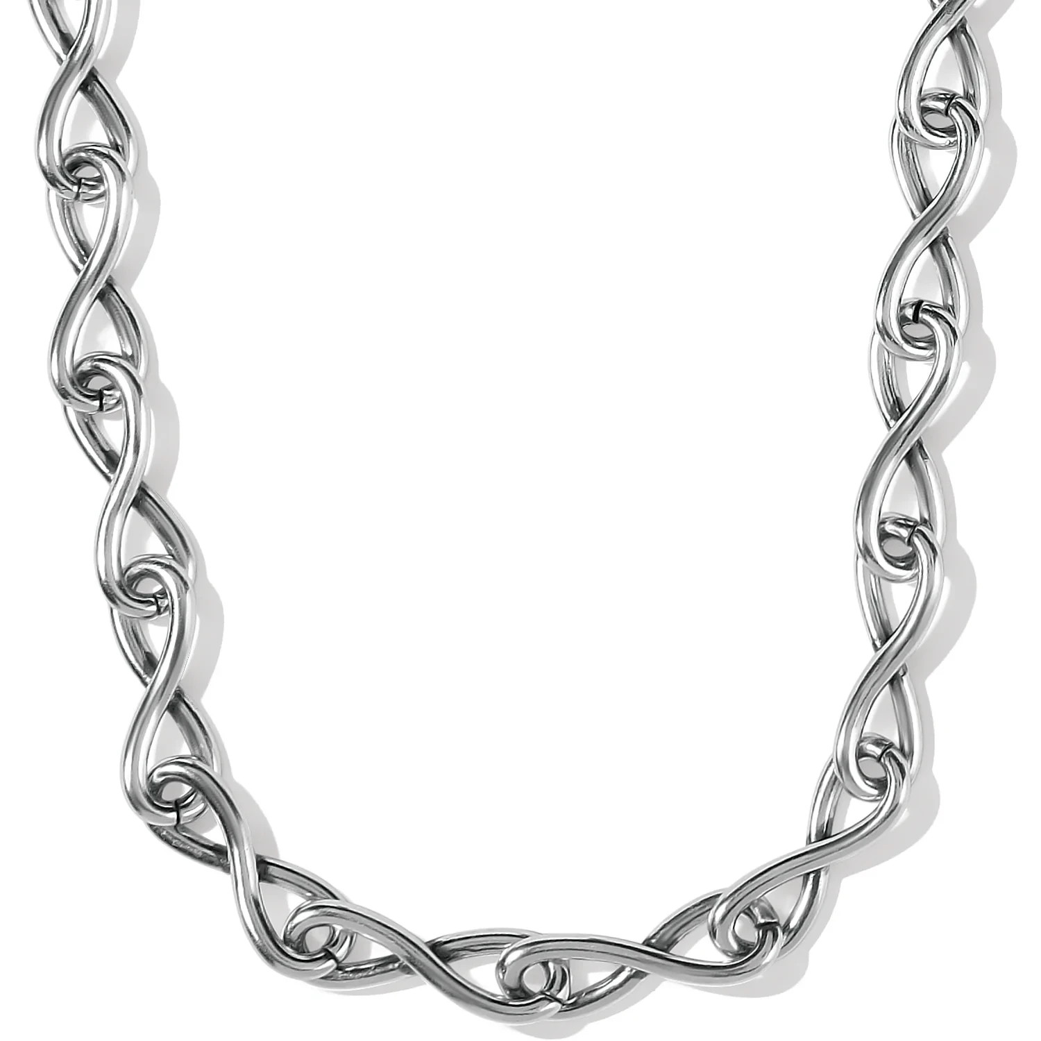 Brighton Interlok Twist Silver Statement Necklace MSRP $128 NWT