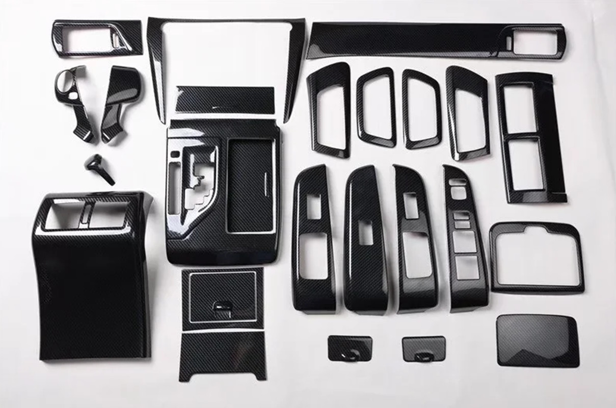 26PCS Black Carbon Fiber Car Interior Kit Cover Trim For Toyota Camry 2012-2016