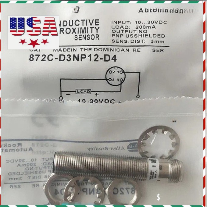 872C-D3NP12-D4 Allen Bradley Proximity Sensor 10-30VDC 2000mA New US Ship