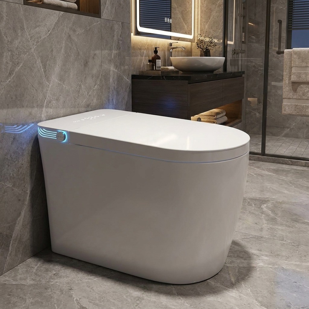 Smart Toilet with Bidet Elongated Heated Seat Auto/Manual Seat&Lid