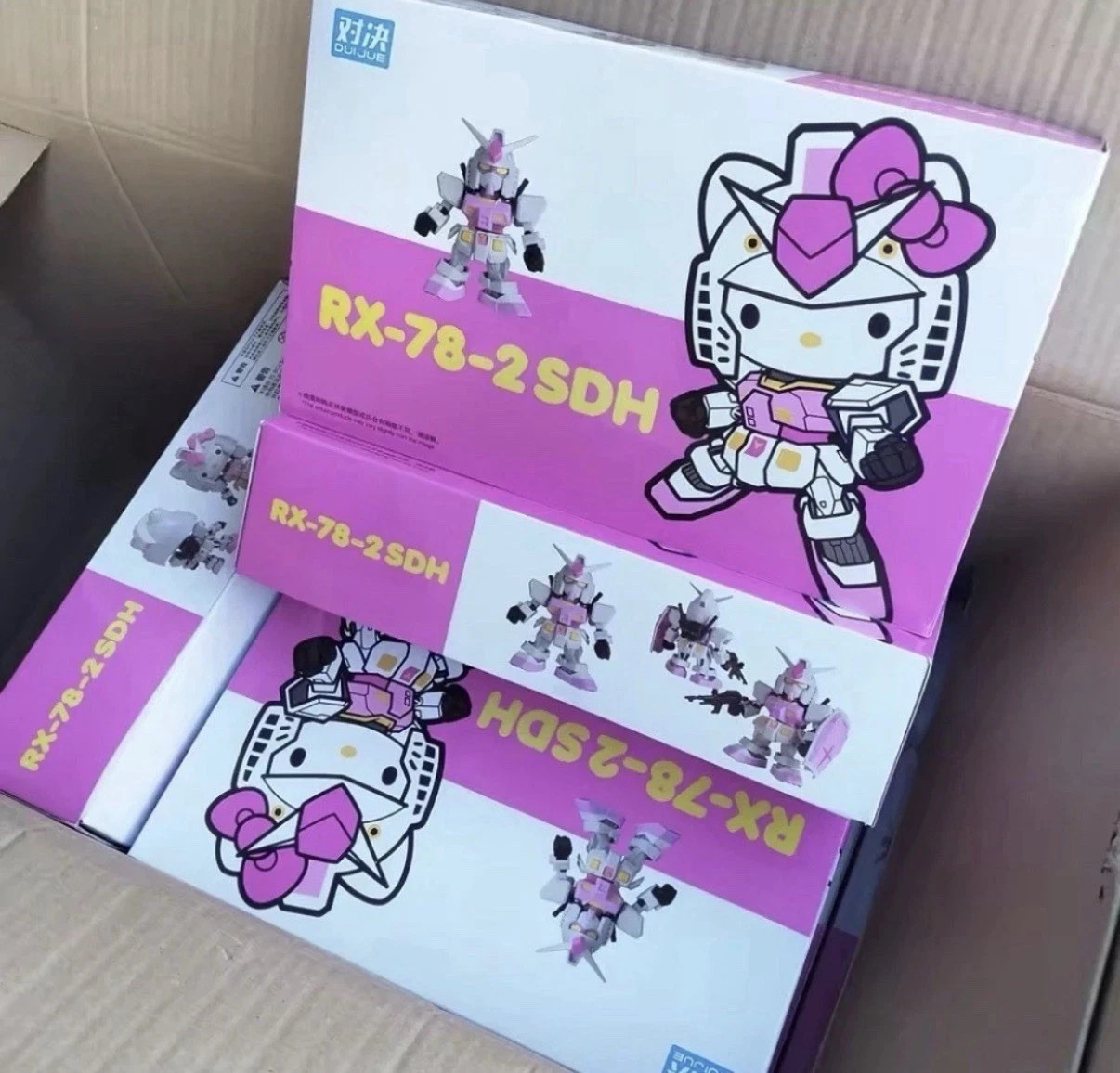 Hello Kitty RX-78-2 SDH Gundam Model Kit Pink SD Mecha Figure Toy Hello Kitty RX-78-2 SDH Gundam Model Kit Pink SD Mecha Figure Toy