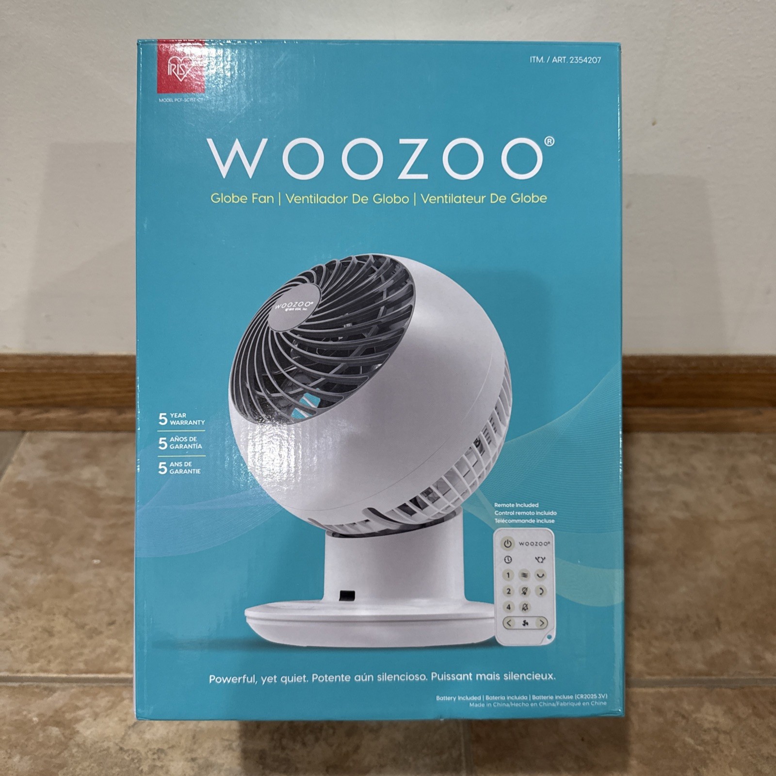 WOOZOO Globe Oscillating Fan w/ Remote (New Version) - 5 Speed - White