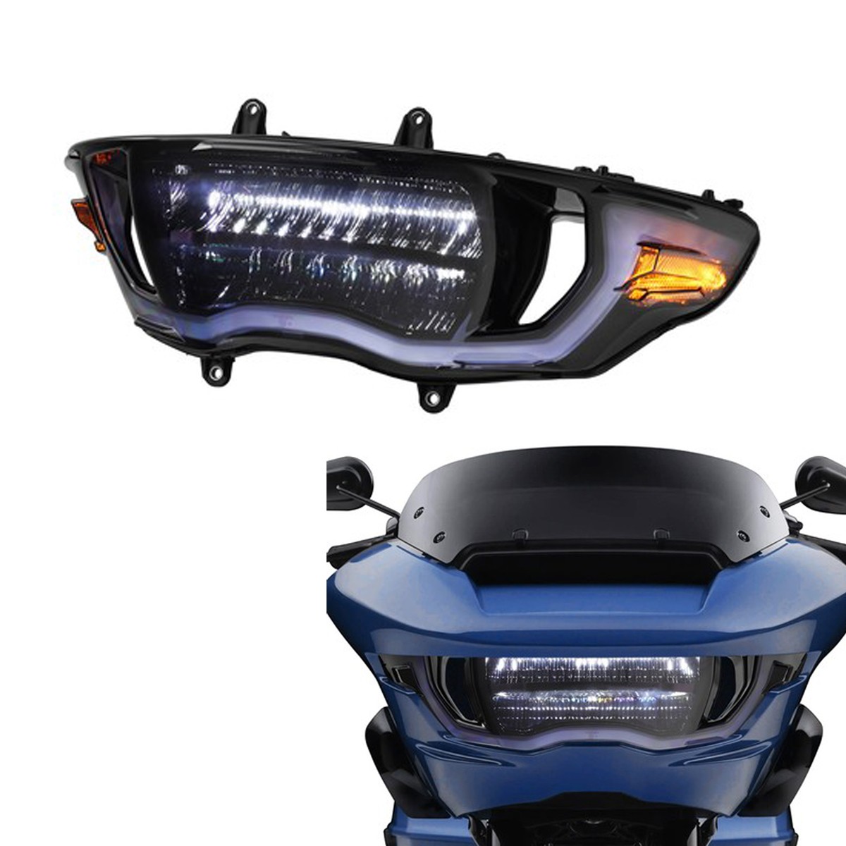 LED Front Headlight Assembly Fit For Harley Davidson Road Glide FLTRX 2024-2025