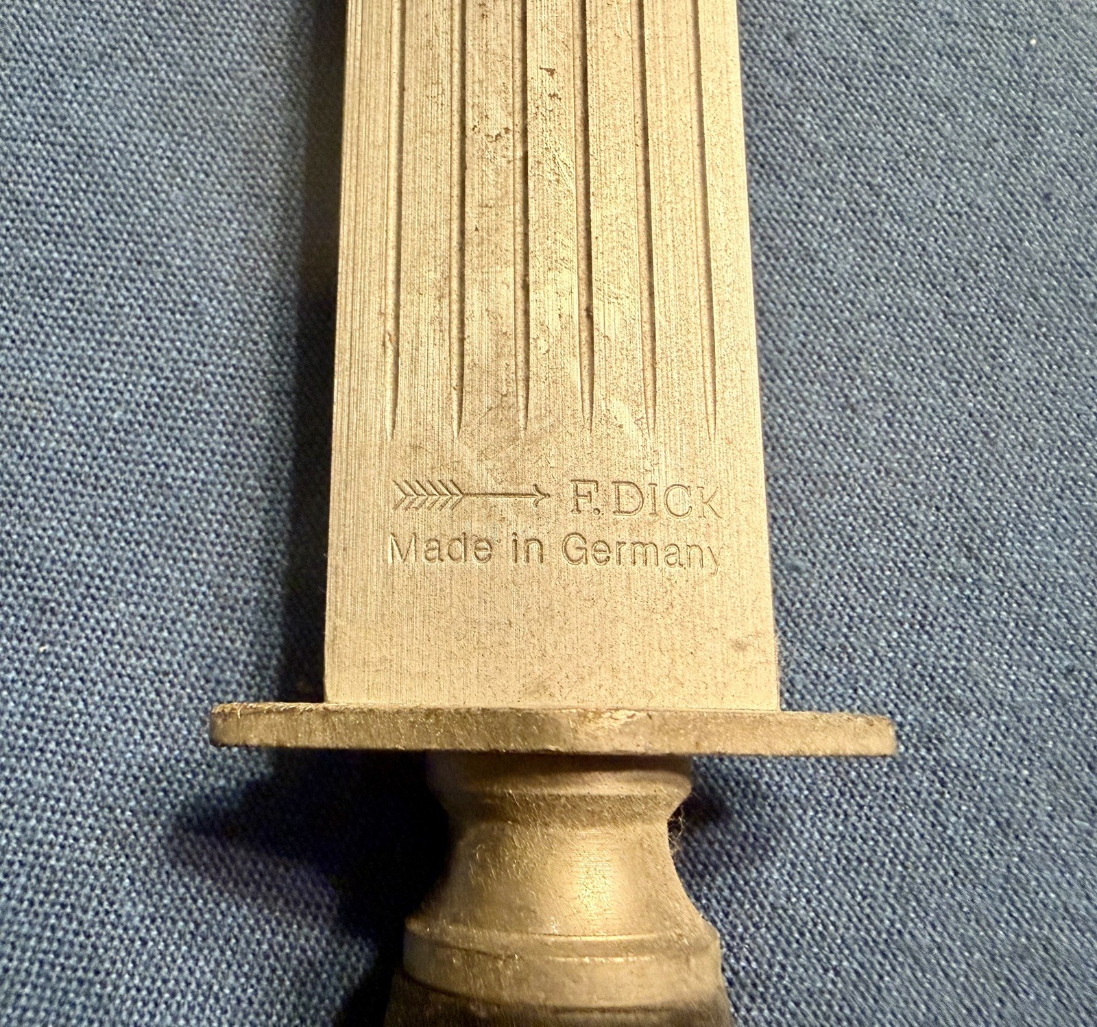 **Vintage German F. DICK 11” Multi-Cut Steel Knife Sharpener** **Vintage German F. DICK 11” Multi-Cut Steel Knife Sharpener**