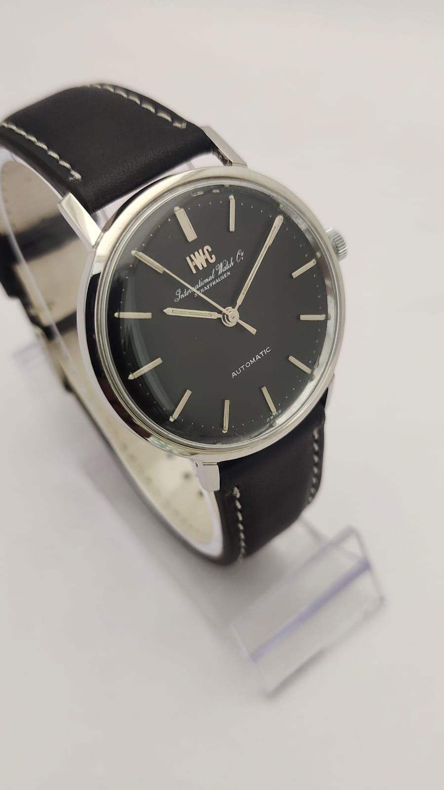 Vintage IWC SCHAFFHAUSEN WristWatch Automatic Men\'s Watch 2084003 Black